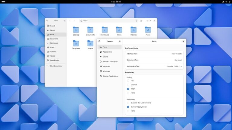 GNOME 46 with Inter font applied