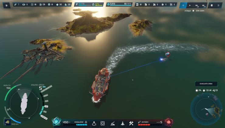 Build and manage a floating ship city on a sentient alien planet in Rogue Carrier