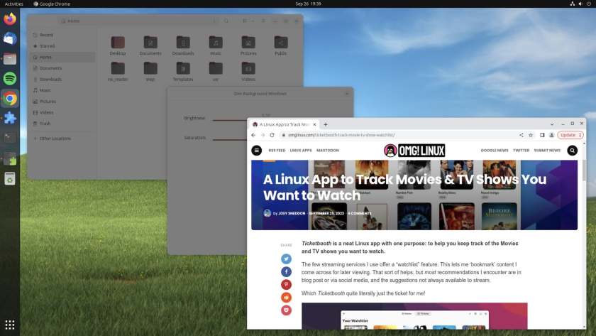 Improve Focus Using a GNOME Extension to Dim Inactive App Windows