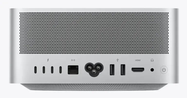 Apple M3 Ultra Mac Studio rear I/O