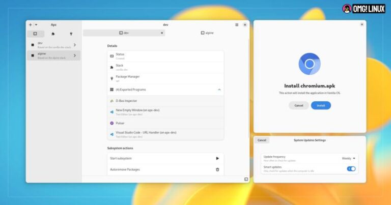 APX v2 GUI and APK side-loading in Vanilla OS 2