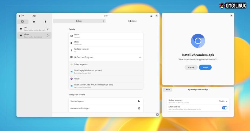 APX v2 GUI and APK side-loading in Vanilla OS 2
