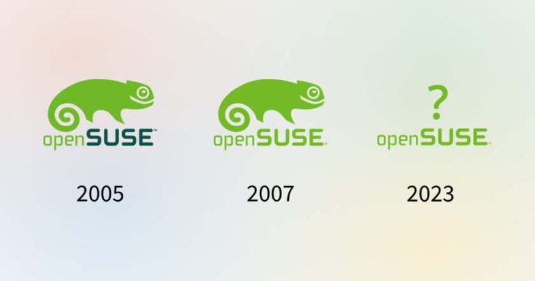 Subtle evolution: openSUSE's logo hasn't changed much in years